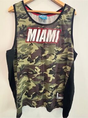 Seventy Seven Miami Camo Tank Top Mens 2X Large Green Camouflage Jersey